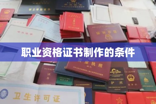 托里职业资格证书制作的条件