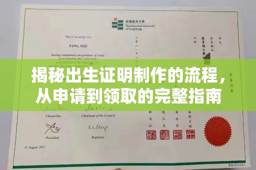 嘉义揭秘出生证明制作的流程，从申请到领取的完整指南